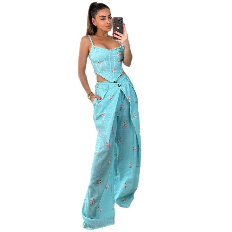 Women's New-Season Relaxed-Fit Pants Two-Piece Set