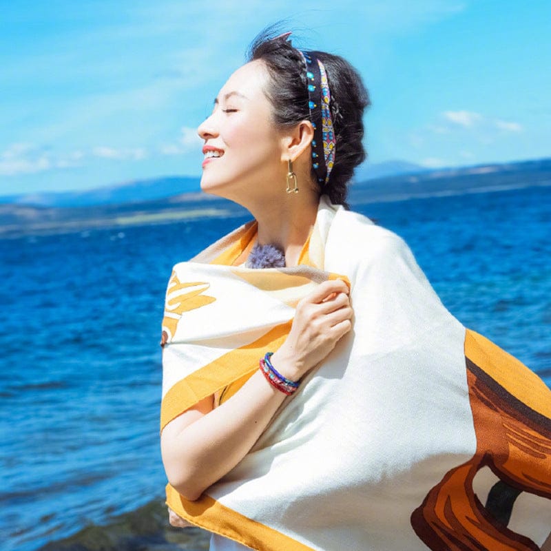 Versatile Romantic Travel Scarf with Sun Protection – Summer Beach Silk Scarf