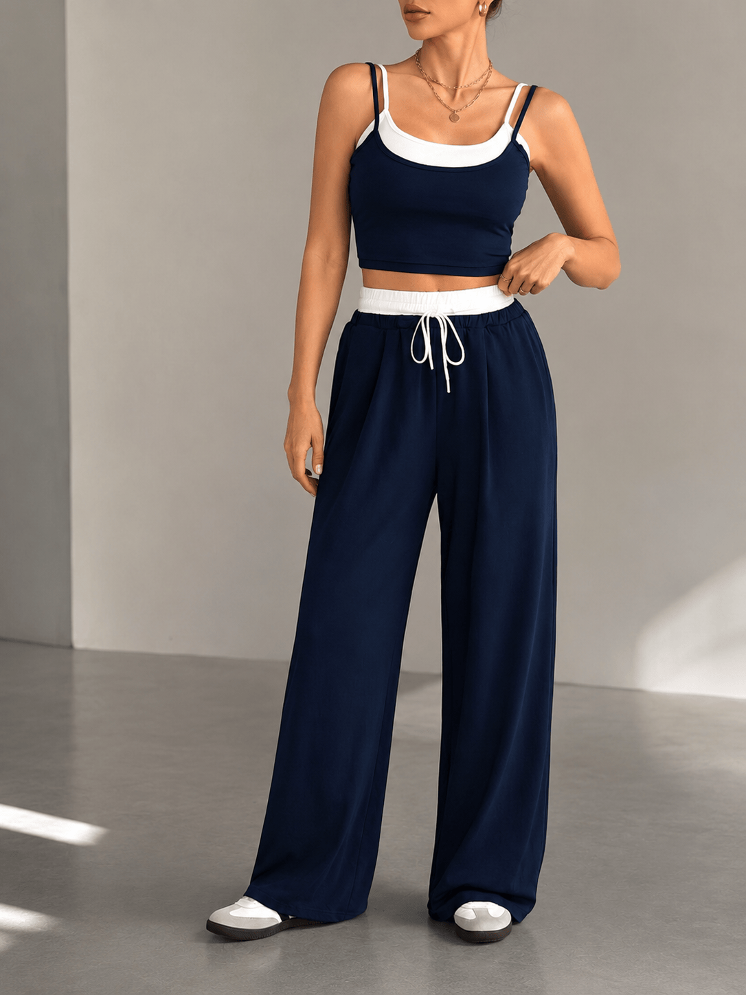 Sporty Minimalist Two-Piece Set
