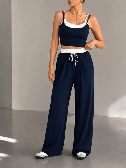 Sporty Minimalist Two-Piece Set