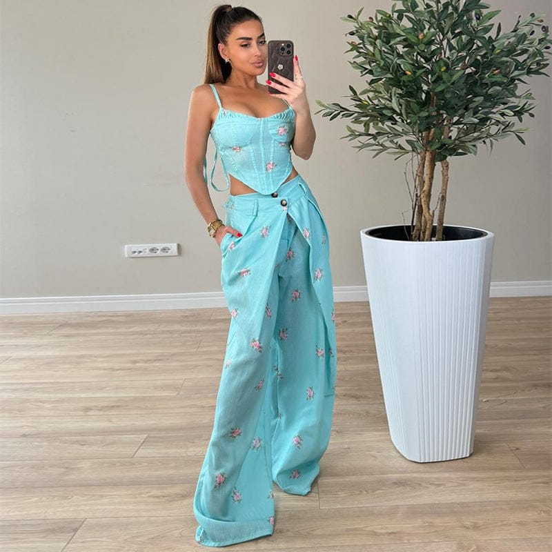 Women's New-Season Relaxed-Fit Pants Two-Piece Set