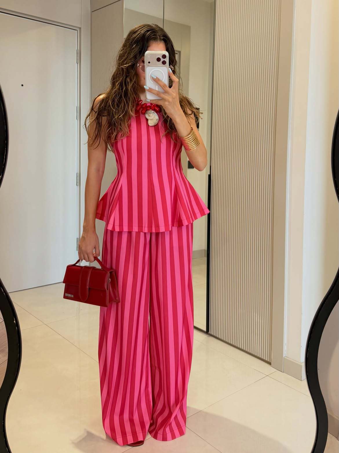 Striped Printed Two-Piece Set