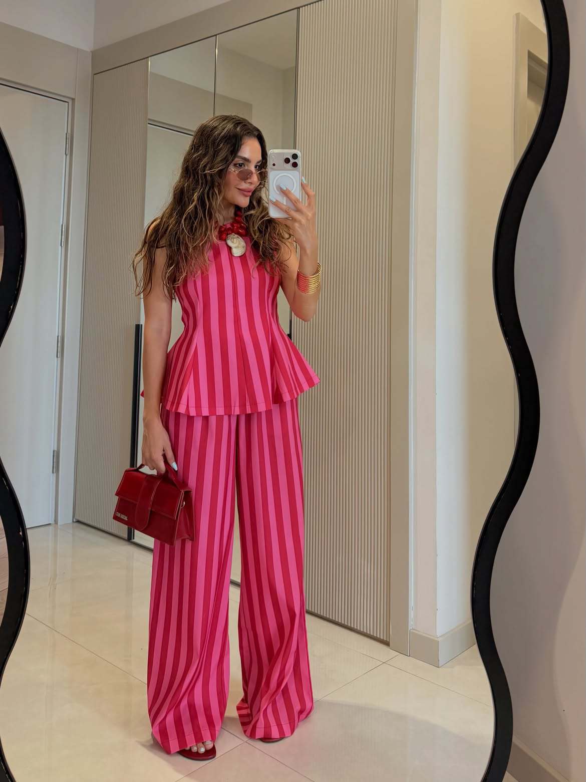 Striped Printed Two-Piece Set