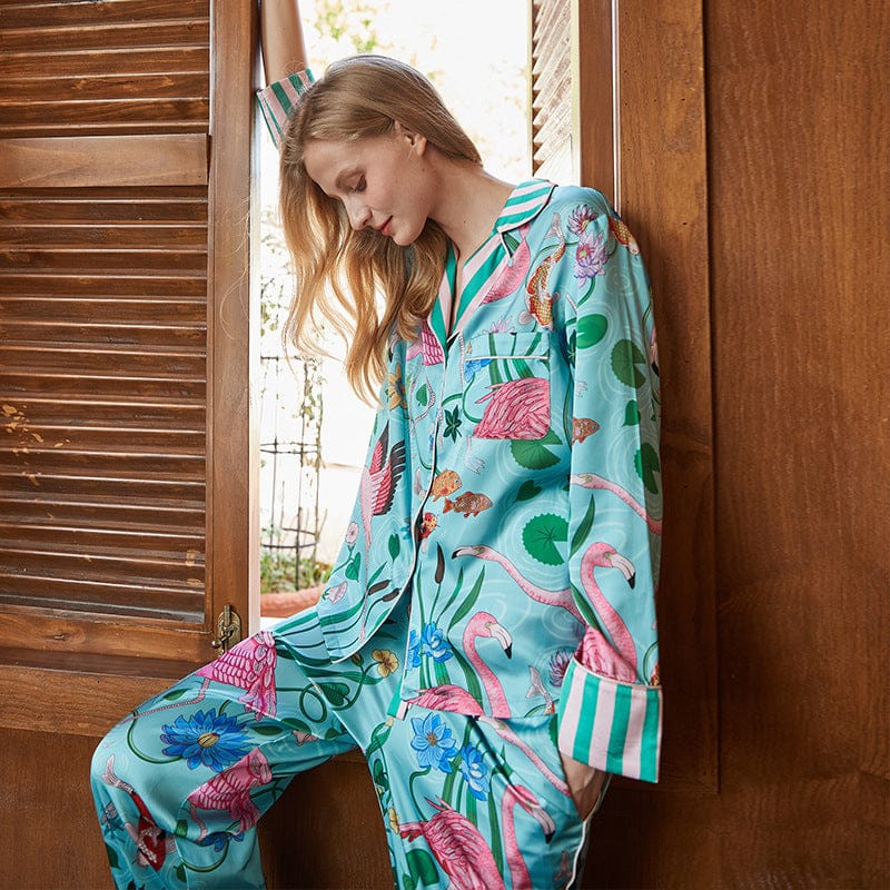 Women's INS-Style Ice-Silk Pajama Set