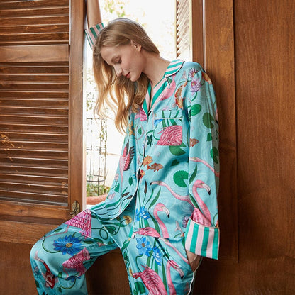 Women's INS-Style Ice-Silk Pajama Set