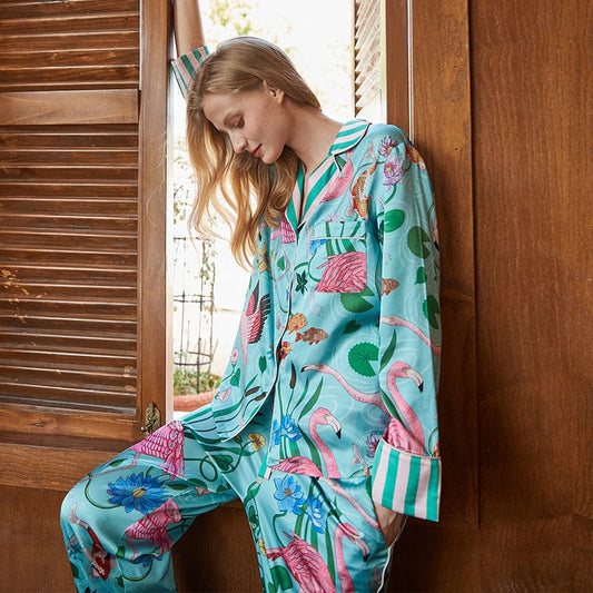 Women's INS-Style Ice-Silk Pajama Set