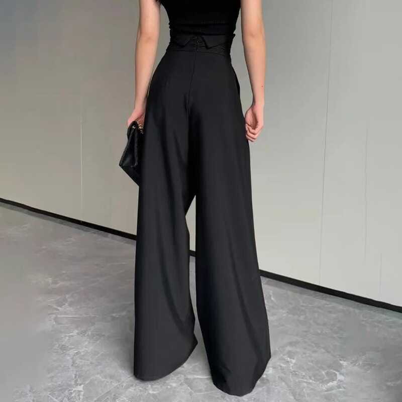 Women's High-Waisted Wide-Leg Pants