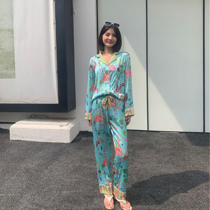 Women's INS-Style Ice-Silk Pajama Set