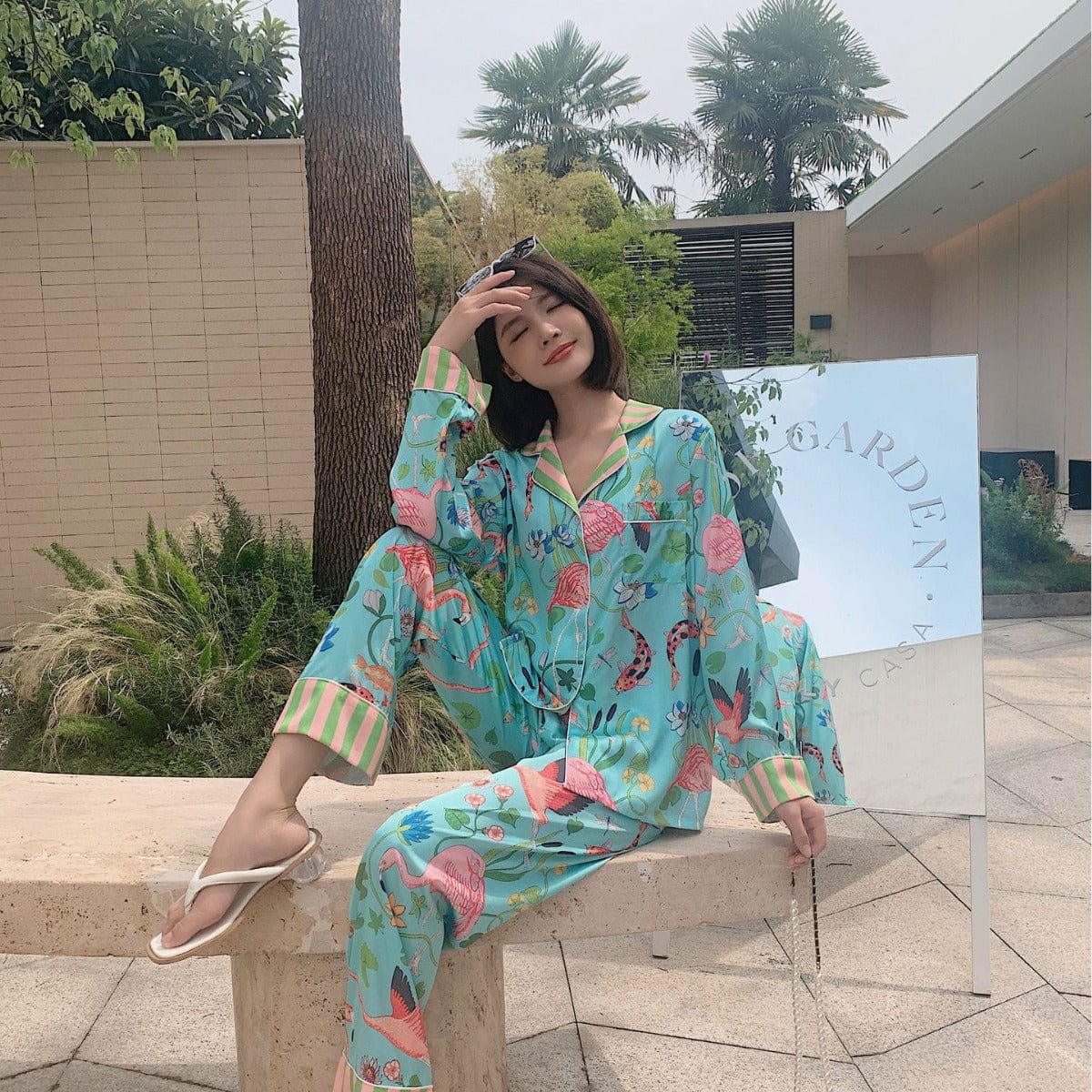 Women's INS-Style Ice-Silk Pajama Set
