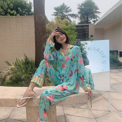 Women's INS-Style Ice-Silk Pajama Set
