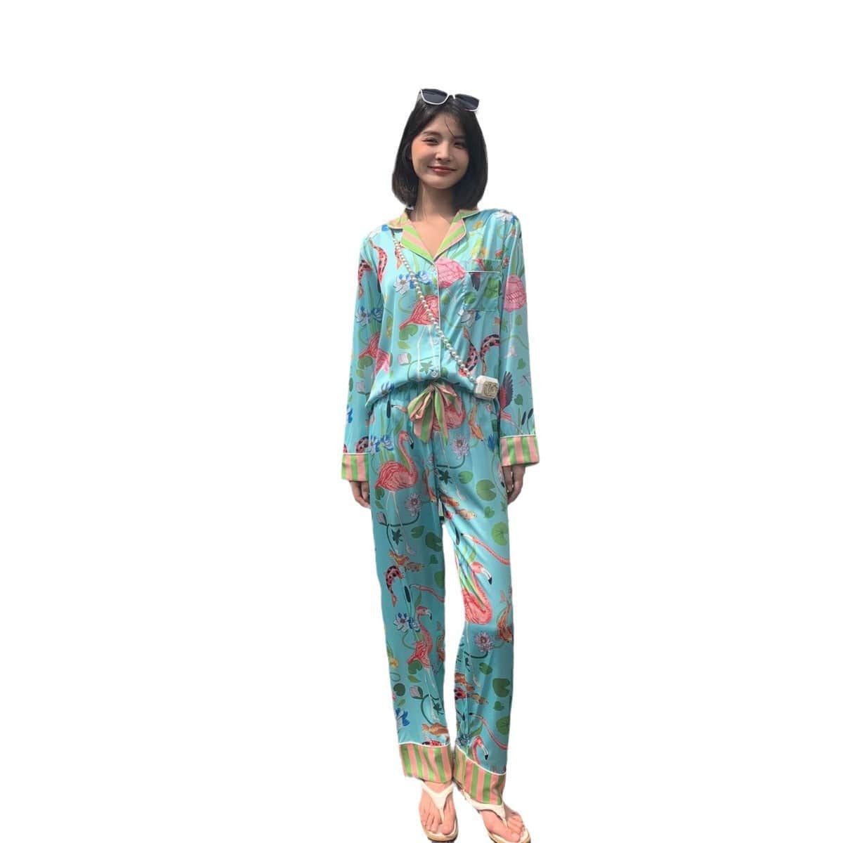Women's INS-Style Ice-Silk Pajama Set