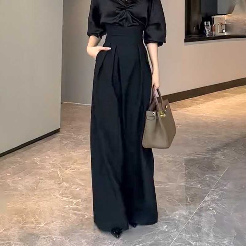 Women's High-Waisted Wide-Leg Pants