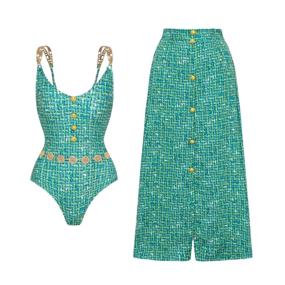 Retro-Chic Monochrome Pool and Beach Set