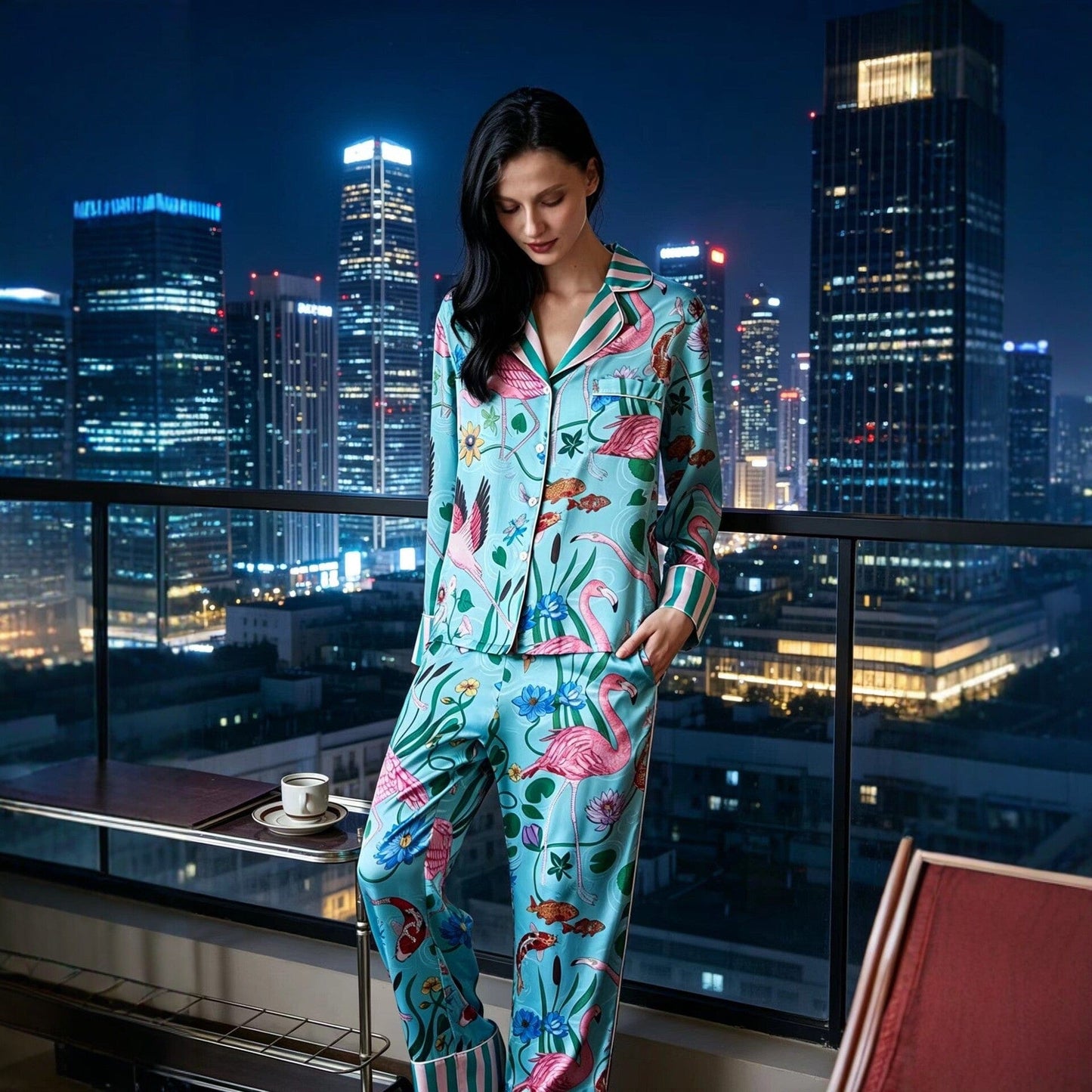 Women's INS-Style Ice-Silk Pajama Set