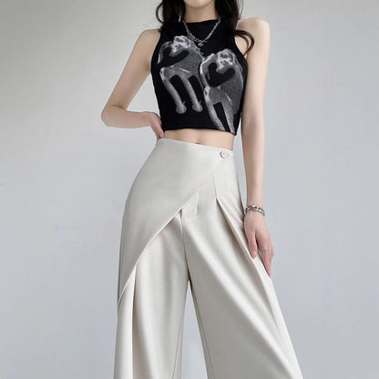 Women's High-Waisted Wide-Leg Pants