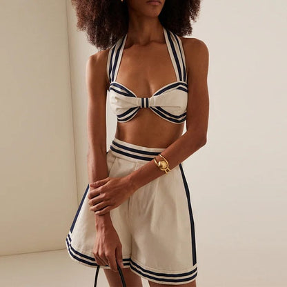 Women's Minimal White Swimsuit and Skirt Set
