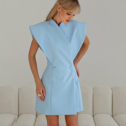 Structured Shoulder Mini Dress
