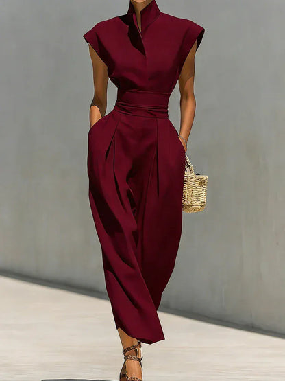 Women's Sleeveless Relaxed-Fit Maxi Occasion Dress