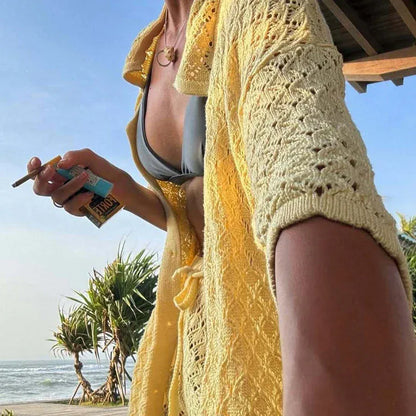Women's Lace Crochet Sheer Shorts Set