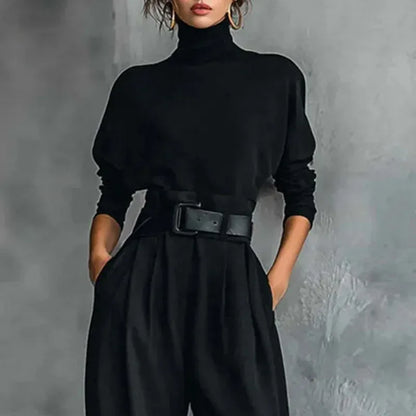 Women's Long-Sleeve High-Waisted Pants Set