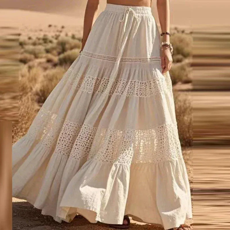 Women's Lace Cut-Out Skirt Set