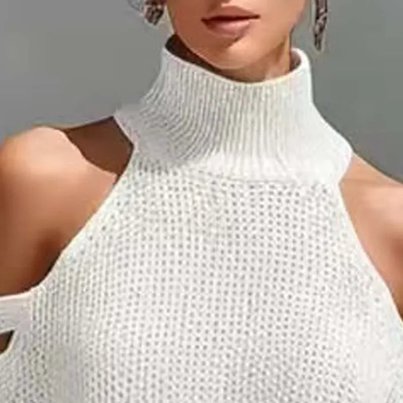 Women's Knit Off-Shoulder Relaxed-Fit Cut-Out Pants Set