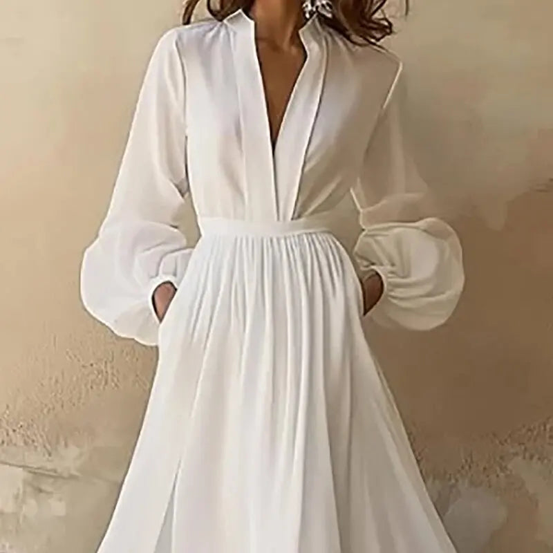 Women's Bohemian Vintage Long-Sleeve Maxi Occasion Dress