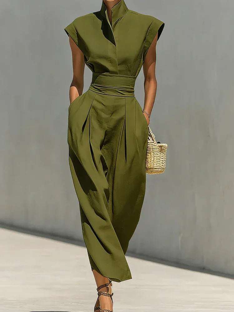 Women's Sleeveless Relaxed-Fit Maxi Occasion Dress