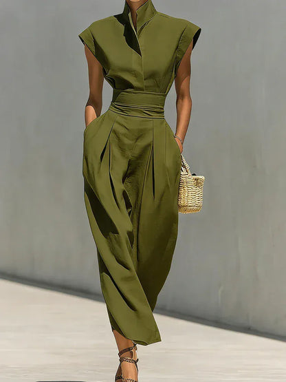 Women's Sleeveless Relaxed-Fit Maxi Occasion Dress