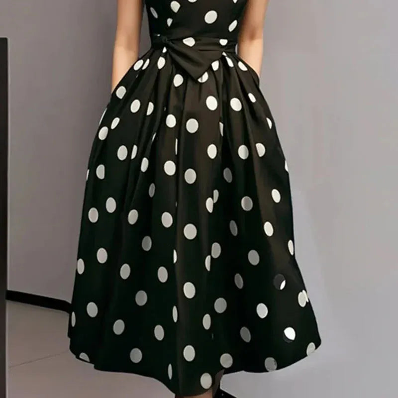 Women's Floral V-Neck Sleeveless Bohemian Office Occasion Dress