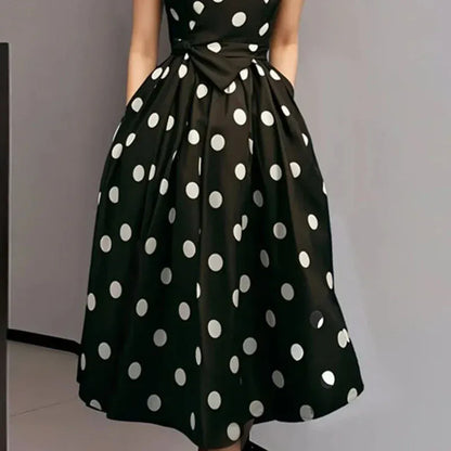 Women's Floral V-Neck Sleeveless Bohemian Office Occasion Dress