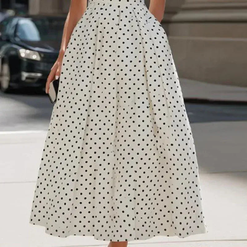Women's Bohemian Strappy Short-Sleeve High-Waisted Mini Occasion Dress