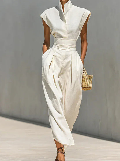 Women's Sleeveless Relaxed-Fit Maxi Occasion Dress