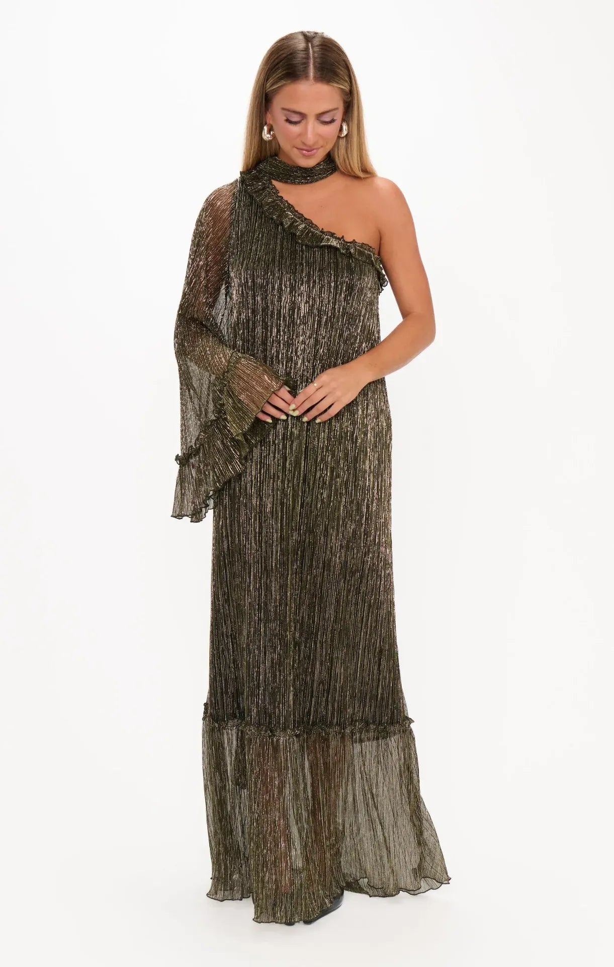 Women's Vacation One-Shoulder Maxi Dress