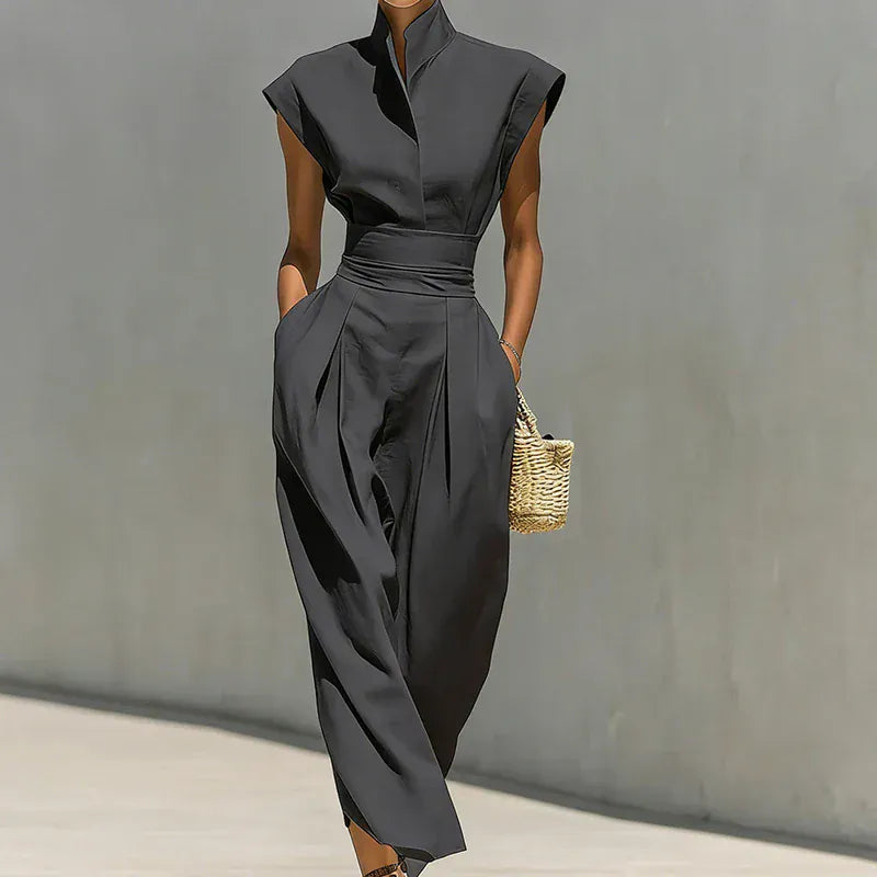 Women's Sleeveless Relaxed-Fit Maxi Occasion Dress
