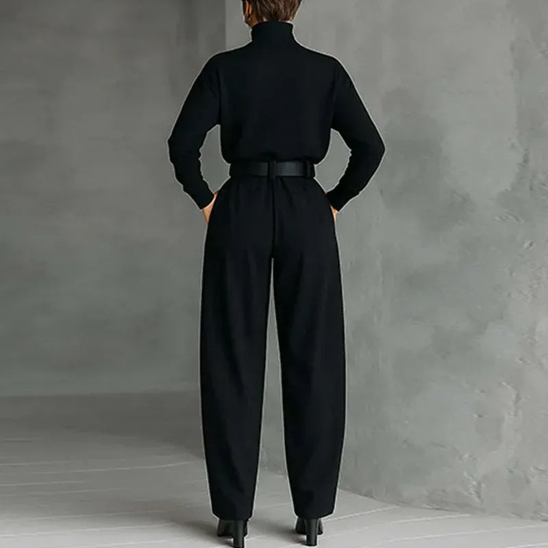 Women's Long-Sleeve High-Waisted Pants Set